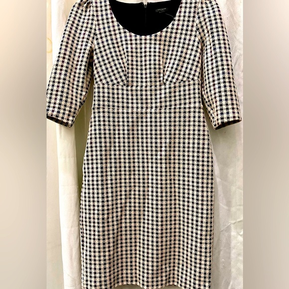 Ann Taylor Plaid Scoop-Neck Sheath Dress Size 0P Petite Lined - Picture 1 of 1